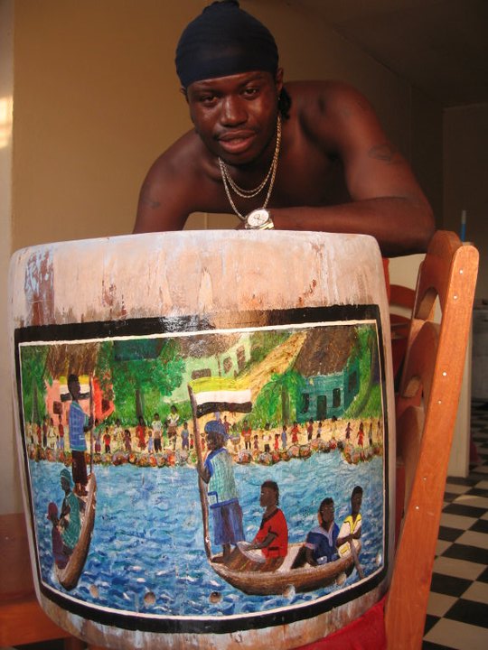 The Garifuna flag - Warasa Garifuna Drum School